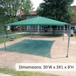Green Stand Alone Shade Structure 20 x 24