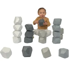 Grey Bioplastic Boulders - Set of 20