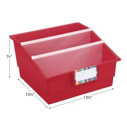 Group Colors For 6 - Picture Book Bins With Dividers - 6 bins