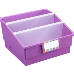 Group Colors For 6 - Picture Book Bins With Dividers - 6 bins