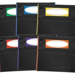 Grouping Chair Pockets Black - 24 Pack - 6 Group Colors