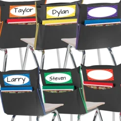 Grouping Chair Pockets Black - 24 Pack - 6 Group Colors