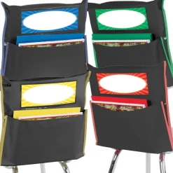 Grouping Chair Pockets Black - 32 Pack - 4 Group Colors