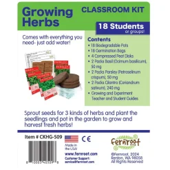 Growing Herbs Classroom Kit - 18 students