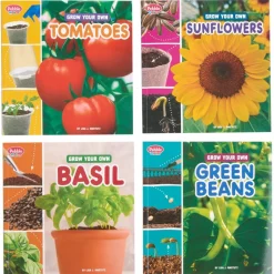Grow Your Own Basil, Green Beens, Sunflowers, & Tomatoes - 4 books
