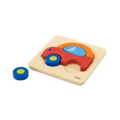 Handy Wooden Block Puzzles - 12 Piece Set with Storage Shelf