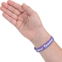 Happy Birthday From Your Teacher Silicone Bracelets - 24 bracelets