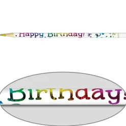 Happy Birthday Multi-Colored Pencils - 12 pencils