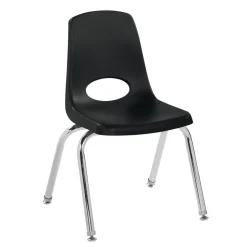 14"H Black Stacking Chairs - Set of 6