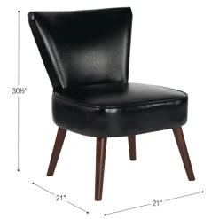 HERCULES Holloway Series Black LeatherSoft Retro Chair