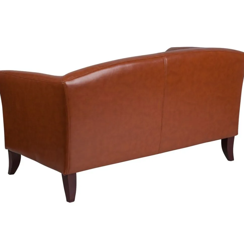 HERCULES Imperial Series Cognac LeatherSoft Loveseat