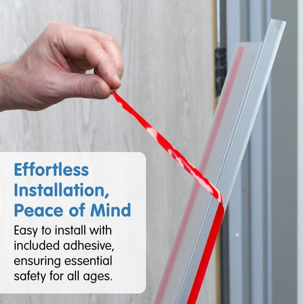 79"h Finger Shield Door Protection Pack - White, 1 set