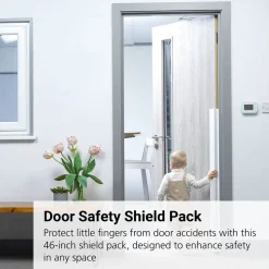 46"h Finger Shield Door Protection Pack - White, 1 set