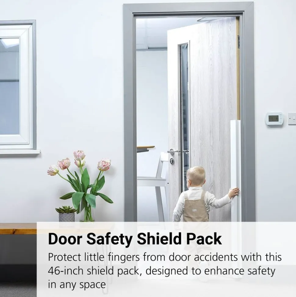 46"h Finger Shield Door Protection Pack - White, 1 set