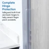 79"h Finger Shield Door Protection Pack - White, 10 sets