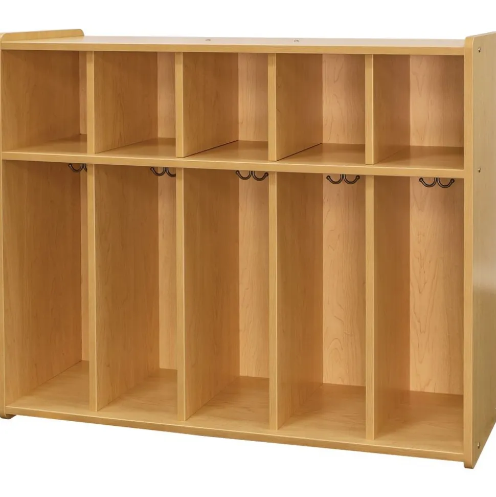 38" High 5-Section Locker - Maple/Maple, Assembled