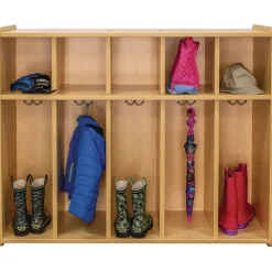 38" High 5-Section Locker - Maple/Maple, Assembled