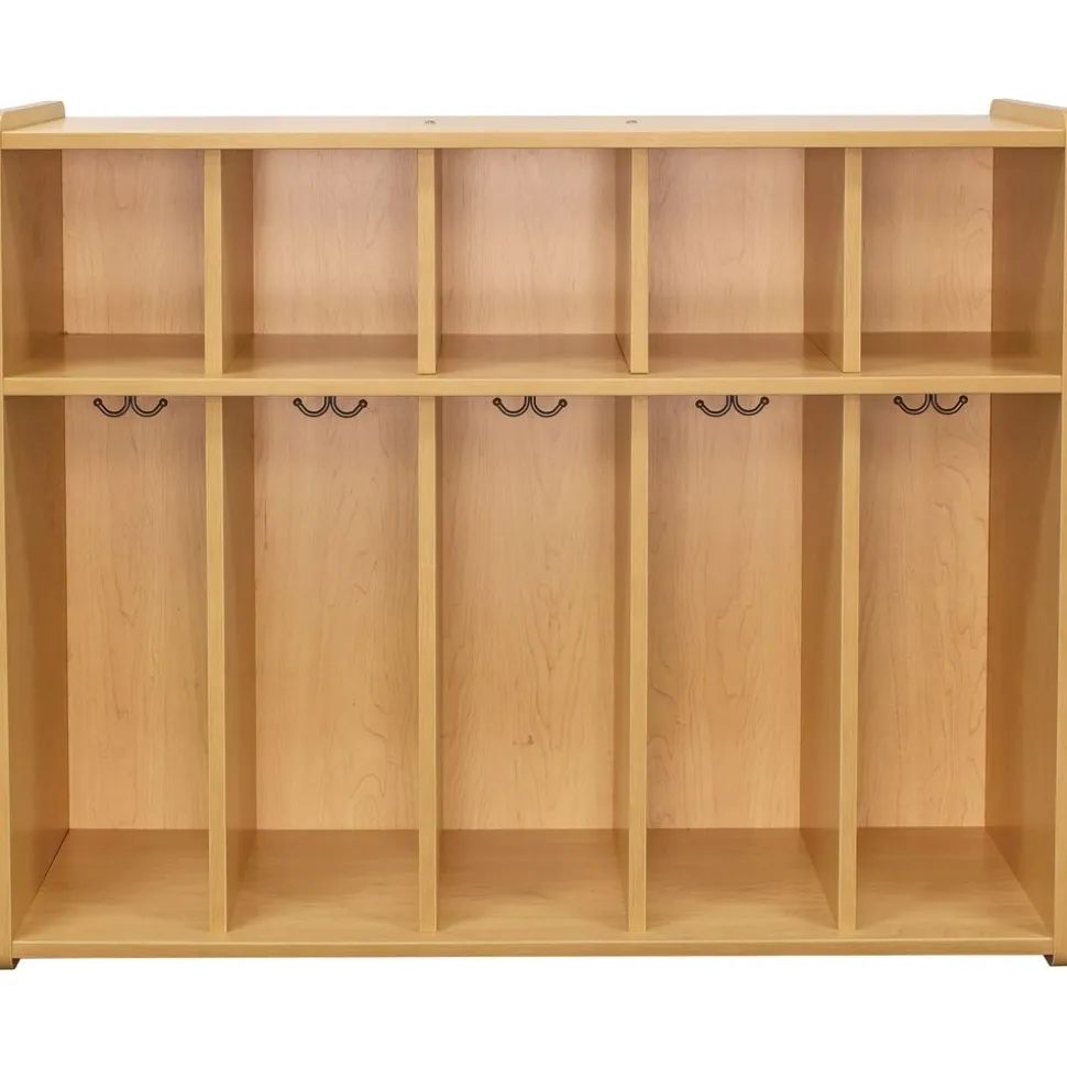 38" High 5-Section Locker - Maple/Maple, Assembled