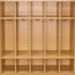 48" High 5-Section Locker - Maple/Maple, Assembled