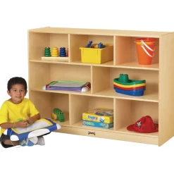 35 1/2"H Mobile Divided Shelf Storage - Hardboard Back