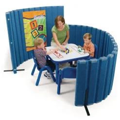 48"H x 10'L Angeles® BaseLine® Sound Sponge® Quiet Dividers® Blueberry