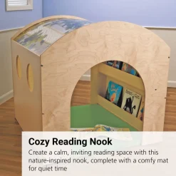 Indoor Nature Reading Nook with Floor Mat - Ready to Assemble