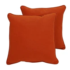 24" Indoor/Outdoor Pillows, 2 Pack - Burnt Orange