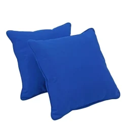 24" Indoor/Outdoor Pillows, 2 Pack - Blue