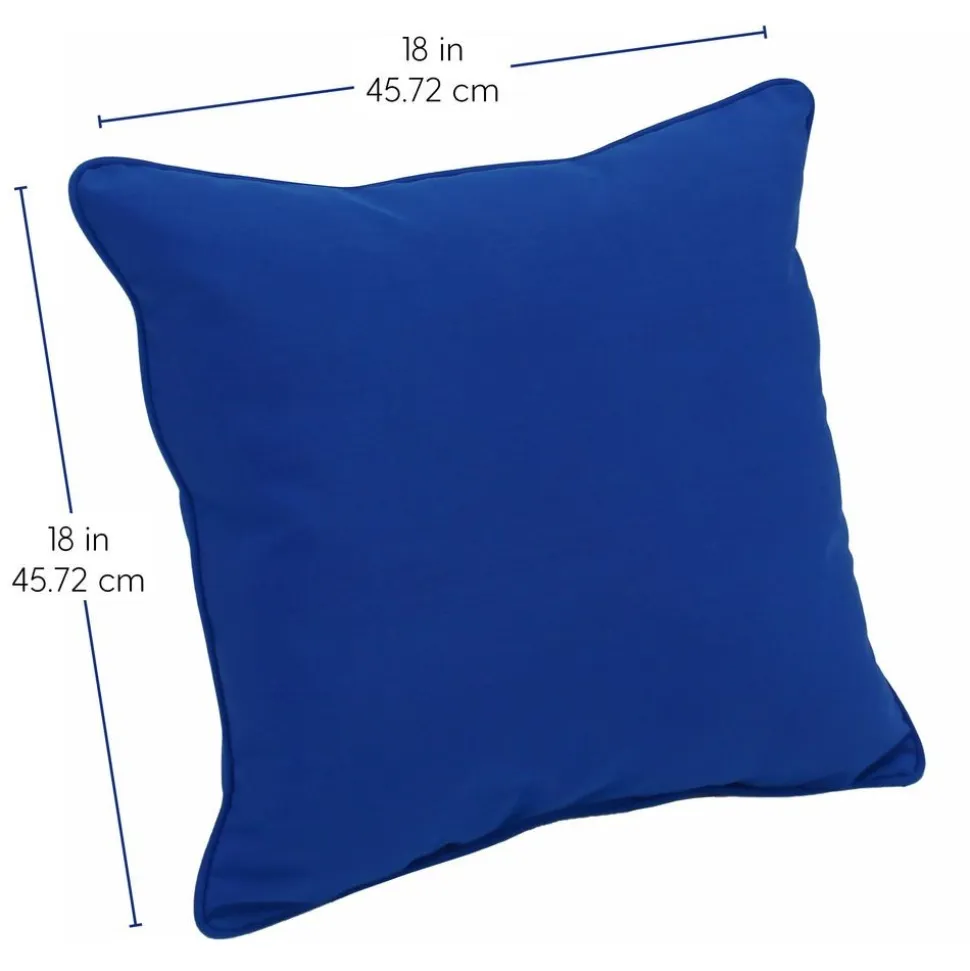 18" Indoor/Outdoor Pillows, 2 Pack - Blue