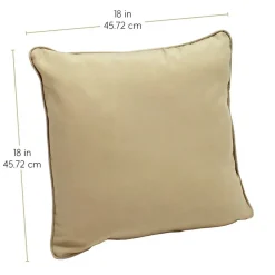 18" Indoor/Outdoor Pillows, 2 Pack - Beige Sand