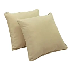 18" Indoor/Outdoor Pillows, 2 Pack - Beige Sand