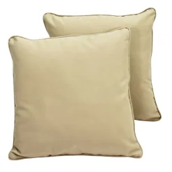 24" Indoor/Outdoor Pillows, 2 Pack - Beige Sand