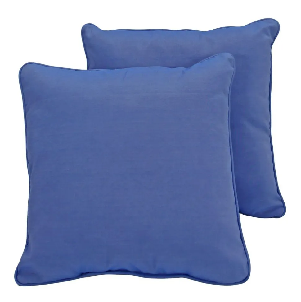 18" Indoor/Outdoor Pillows, 2 Pack - Denim Blue