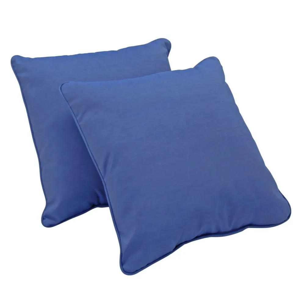 18" Indoor/Outdoor Pillows, 2 Pack - Denim Blue