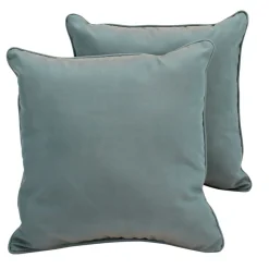 18" Indoor/Outdoor Pillows, 2 Pack - Dusty Turquoise