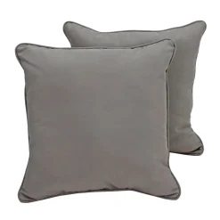 18" Indoor/Outdoor Pillows, 2 Pack - Grey