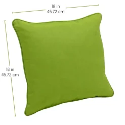 18" Indoor/Outdoor Pillows, 2 Pack - Lime Green
