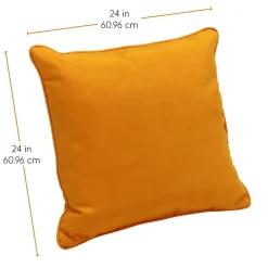 24" Indoor/Outdoor Pillows, 2 Pack - Marigold