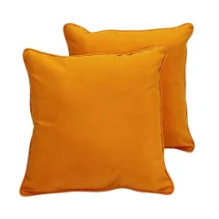 18" Indoor/Outdoor Pillows, 2 Pack - Marigold