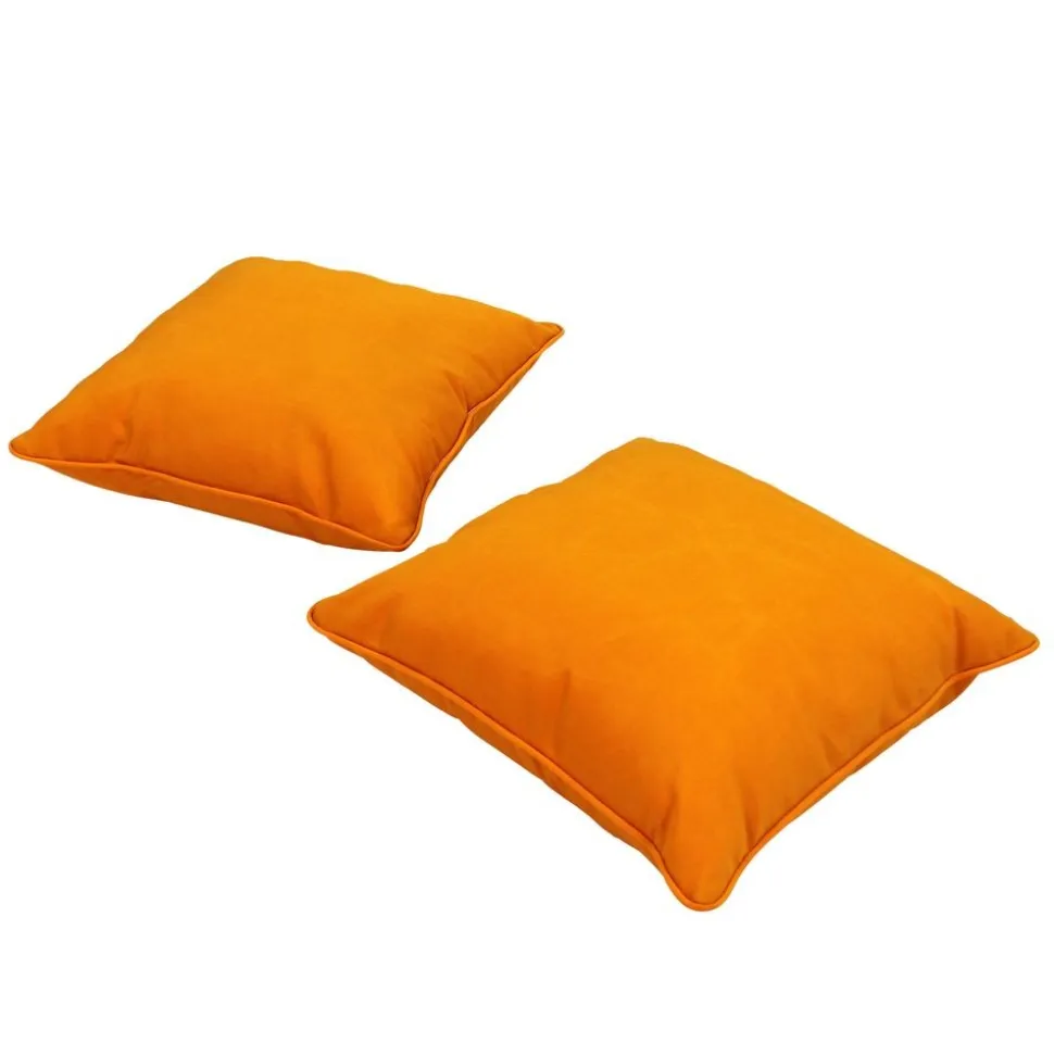 18" Indoor/Outdoor Pillows, 2 Pack - Marigold
