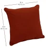18" Indoor/Outdoor Pillows, 2 Pack - Rust Red