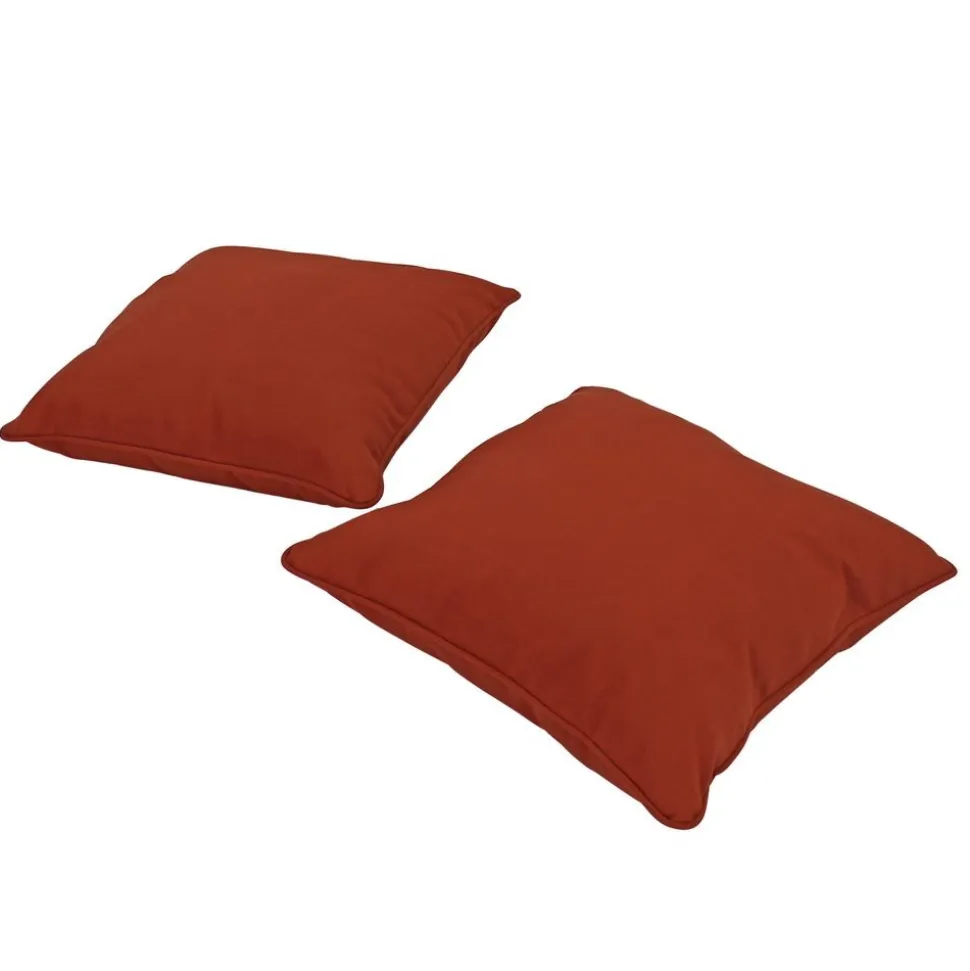 18" Indoor/Outdoor Pillows, 2 Pack - Rust Red