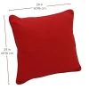 24" Indoor/Outdoor Pillows, 2 Pack - Red