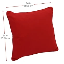24" Indoor/Outdoor Pillows, 2 Pack - Red