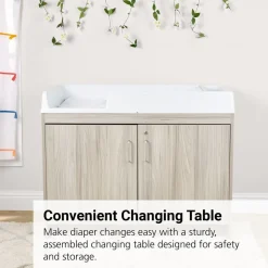 Infant Changing Table - Assembled, Gray