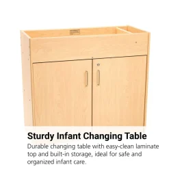 Infant Changing Table, Laminate Top - Maple/Maple