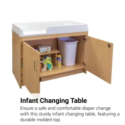 Infant Changing Table, Molded Top - Maple/Maple