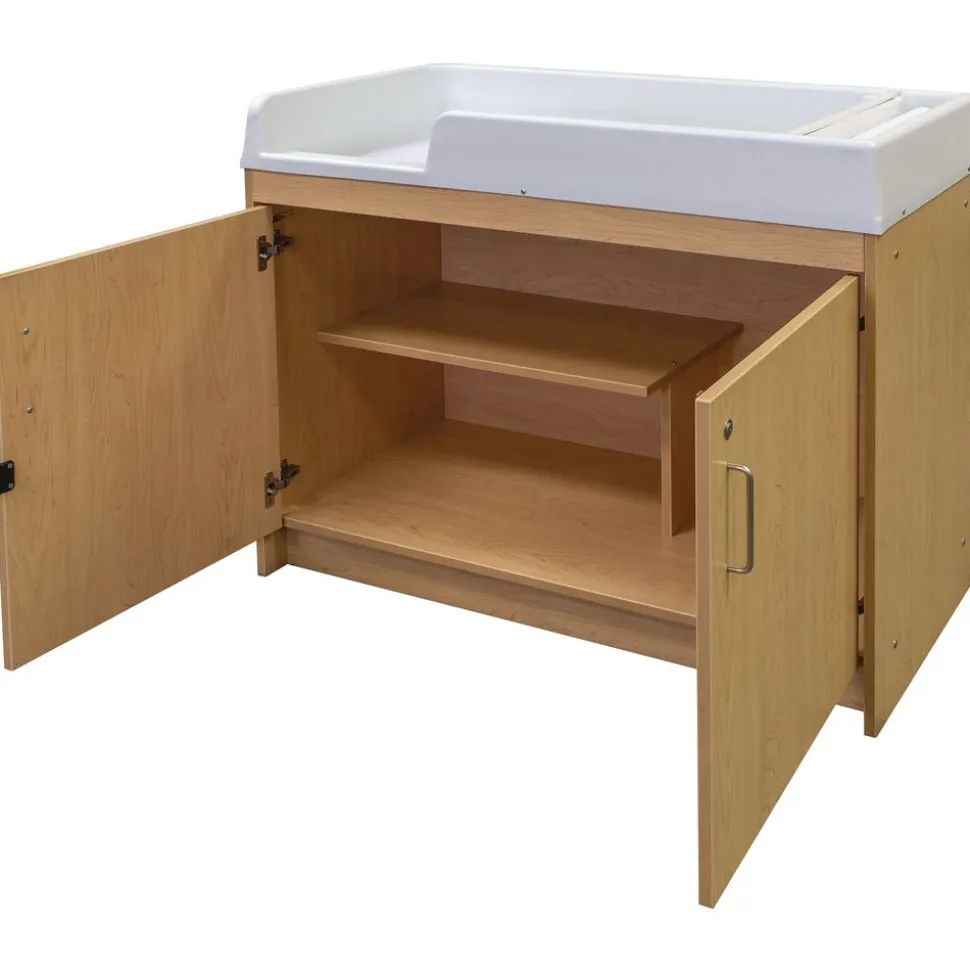 Infant Changing Table, Molded Top - Maple/Maple