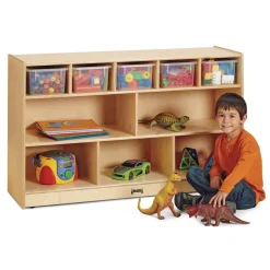 Jonti-Craft® Low Combo Mobile Storage with Clear Bins