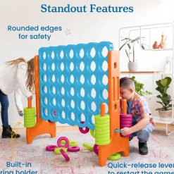 Jumbo 4-To-Score™ Vibrant Oversized Classroom Game